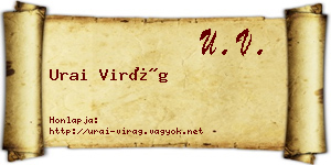 Urai Virág névjegykártya